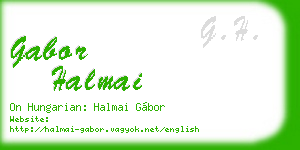 gabor halmai business card