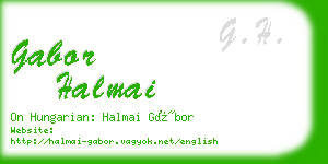 gabor halmai business card